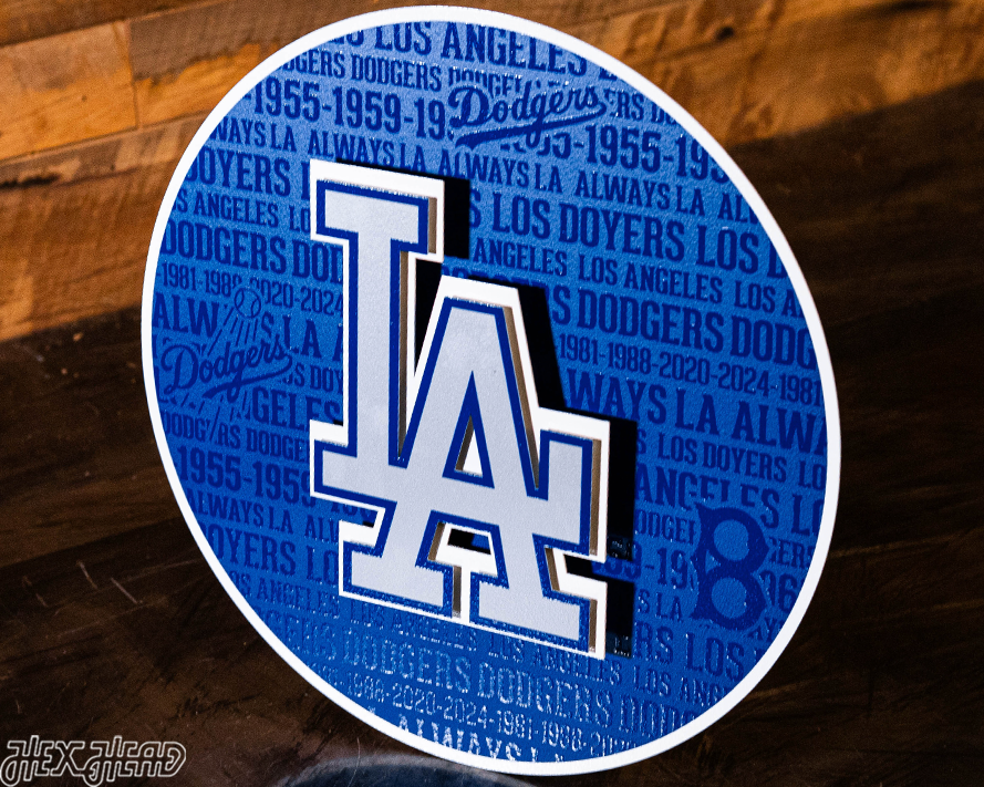 Los Angeles Dodgers CRAFT SERIES 3D Embossed Metal Wall Art