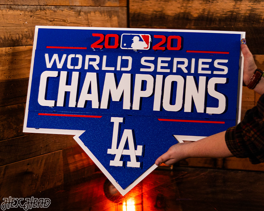 Los Angeles Dodgers 2020 World Series Champions 3D Metal Wall Art