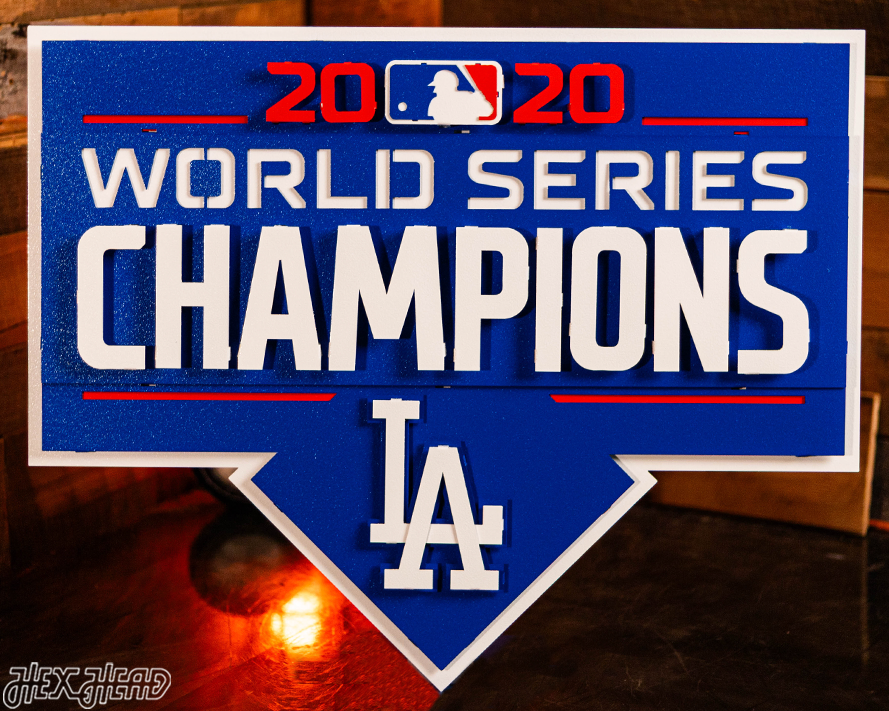 Los Angeles Dodgers 2020 World Series Champions 3D Metal Wall Art