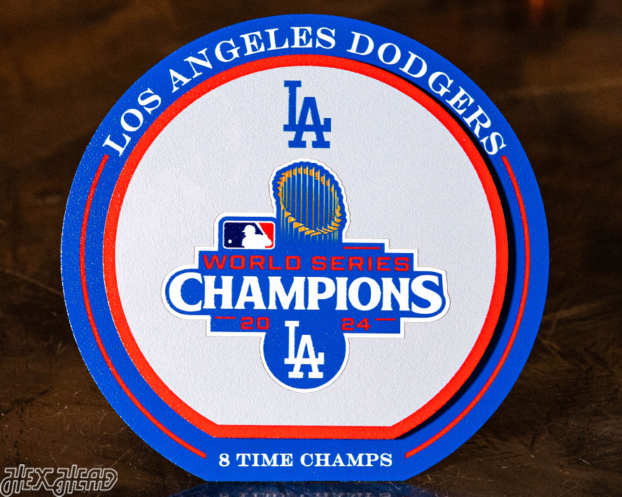 Los Angeles Dodgers 2024 World Series "Double Play" On the Shelf or on the Wall Art