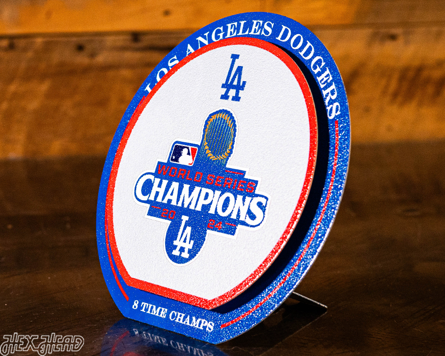 Los Angeles Dodgers 2024 World Series "Double Play" On the Shelf or on the Wall Art