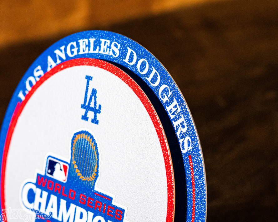 Los Angeles Dodgers 2024 World Series "Double Play" On the Shelf or on the Wall Art