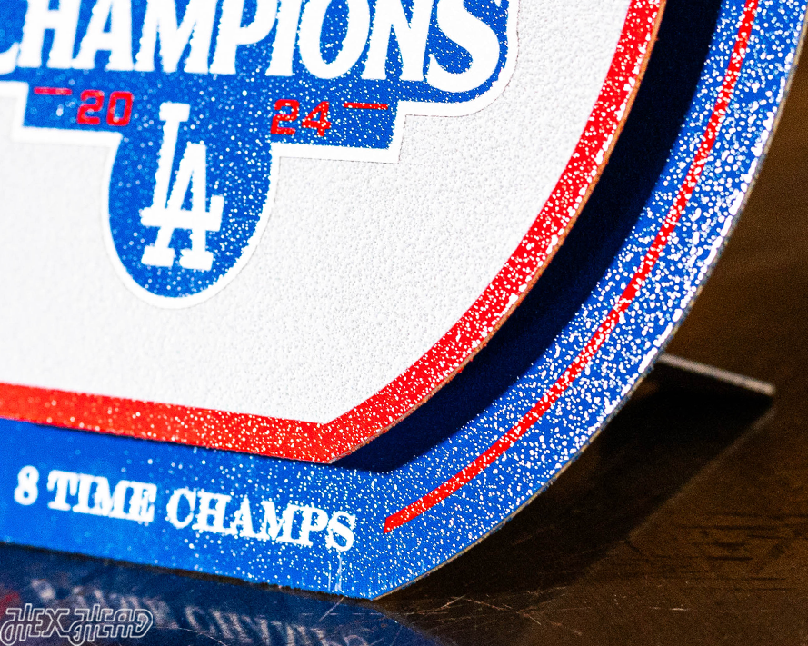 Los Angeles Dodgers 2024 World Series "Double Play" On the Shelf or on the Wall Art