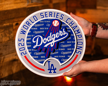 Los Angeles Dodgers "BACK to BACK" 2025 World Series 3D Metal Wall Art