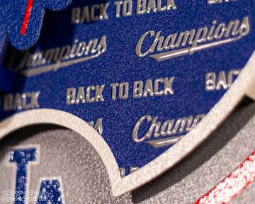 Los Angeles Dodgers "BACK to BACK" 2025 World Series 3D Metal Wall Art