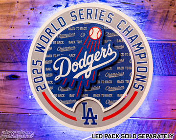 Los Angeles Dodgers "BACK to BACK" 2025 World Series 3D Metal Wall Art