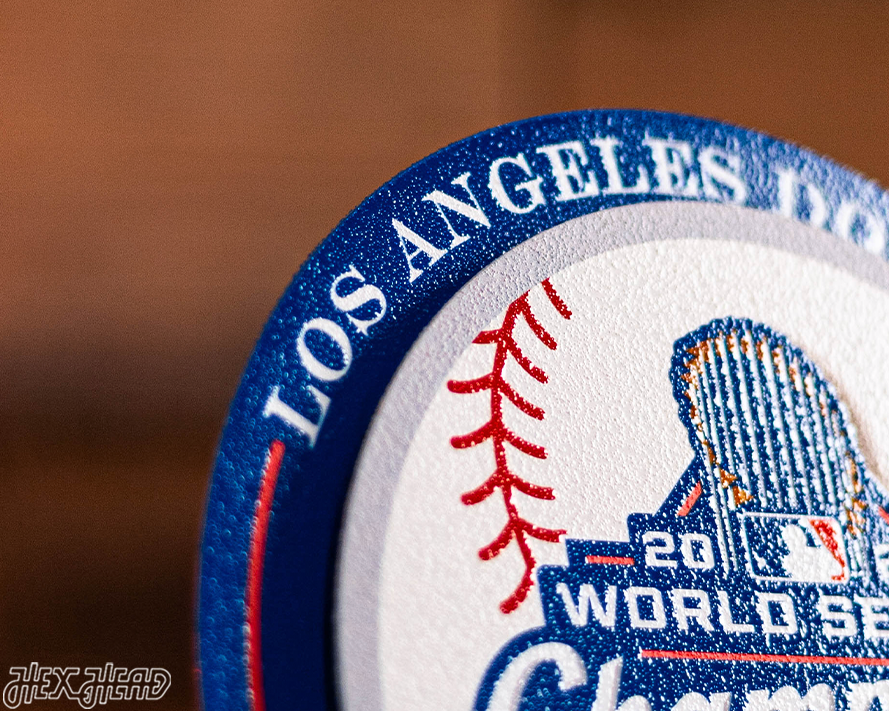 Los Angeles Dodgers 2025 World Series "Double Play" On the Shelf or on the Wall Art