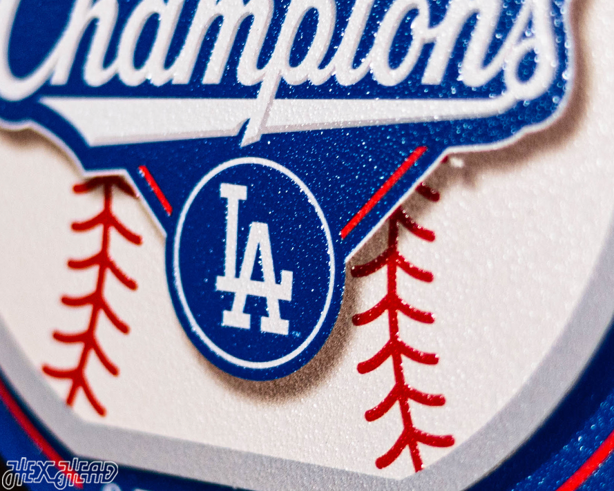Los Angeles Dodgers 2025 World Series "Double Play" On the Shelf or on the Wall Art
