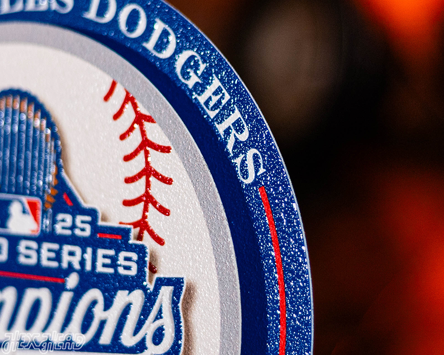 Los Angeles Dodgers 2025 World Series "Double Play" On the Shelf or on the Wall Art