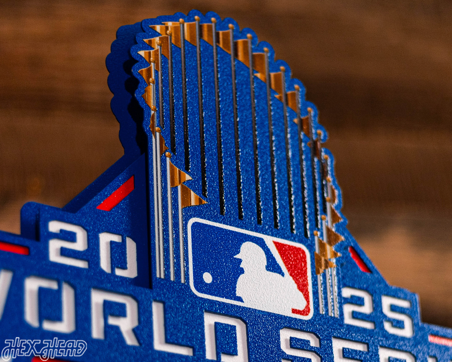 Los Angeles Dodgers 2025 World Series 3D Vintage Metal Wall Art