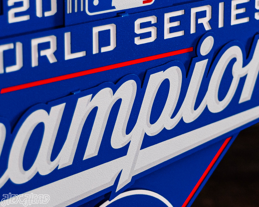 Los Angeles Dodgers 2025 World Series 3D Vintage Metal Wall Art