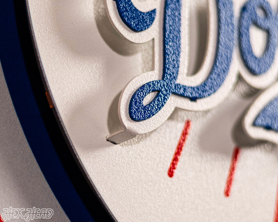 Los Angeles Dodgers DYNASTY - World Series Wins / Replaceable Icon Plate 3D Vintage Metal Wall Art