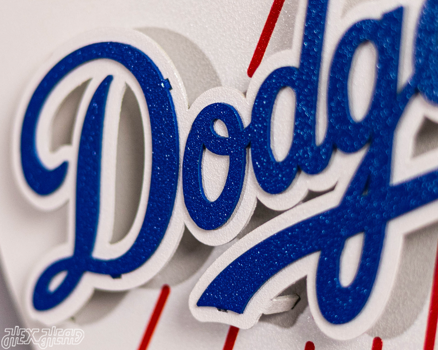 Los Angeles Dodgers DYNASTY - World Series Wins / Replaceable Icon Plate 3D Vintage Metal Wall Art