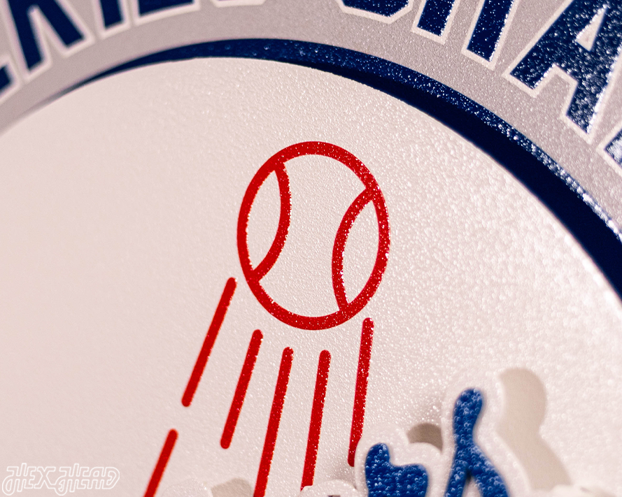 Los Angeles Dodgers DYNASTY - World Series Wins / Replaceable Icon Plate 3D Vintage Metal Wall Art