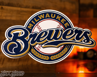 Milwaukee Brewers Metal Wall Art | Hex Head Art