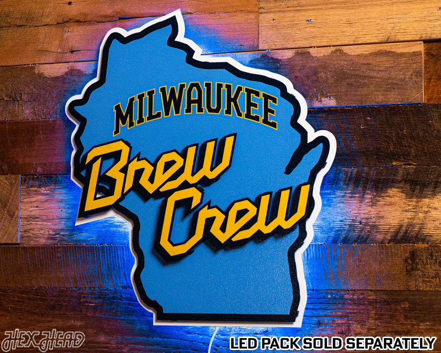 Milwaukee Brewers "Brew Crew" 3D Metal Wall Art