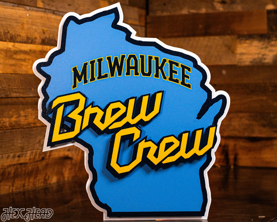 Milwaukee Brewers "Brew Crew" 3D Metal Wall Art