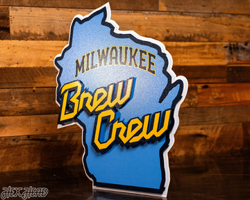 Milwaukee Brewers "Brew Crew" 3D Metal Wall Art