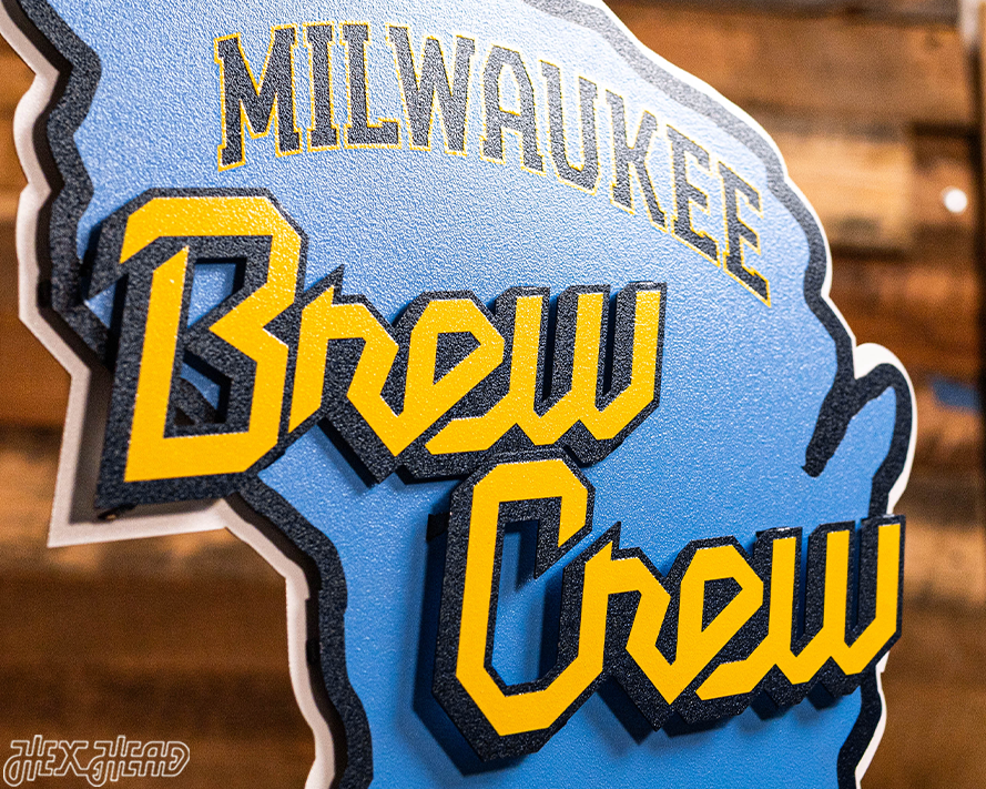 Milwaukee Brewers "Brew Crew" 3D Metal Wall Art