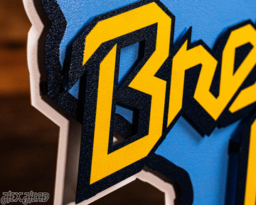Milwaukee Brewers "Brew Crew" 3D Metal Wall Art