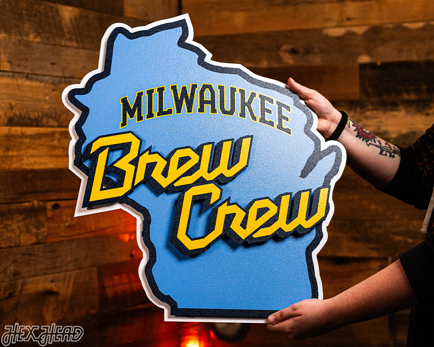 Milwaukee Brewers "Brew Crew" 3D Metal Wall Art