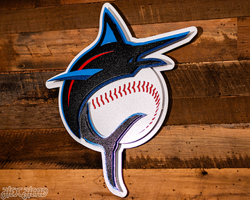 Miami Marlins 3D Vintage Metal Wall Art