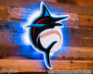 Miami Marlins 3D Vintage Metal Wall Art