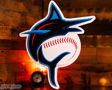 Miami Marlins 3D Vintage Metal Wall Art