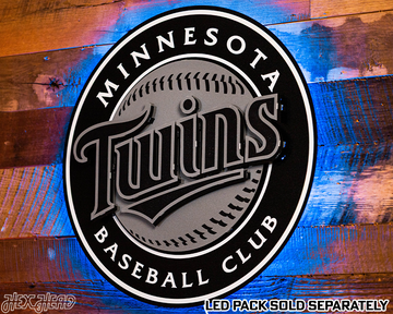 MONOCHROME - Minnesota Twins Crest 3D Metal Wall Art
