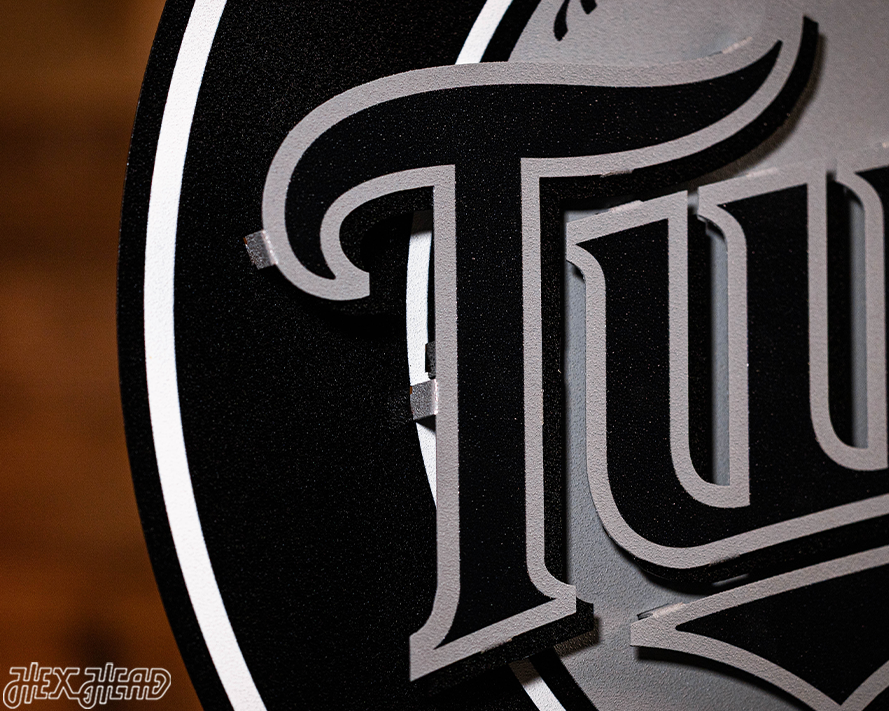 MONOCHROME - Minnesota Twins Crest 3D Metal Wall Art