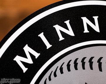 MONOCHROME - Minnesota Twins Crest 3D Metal Wall Art