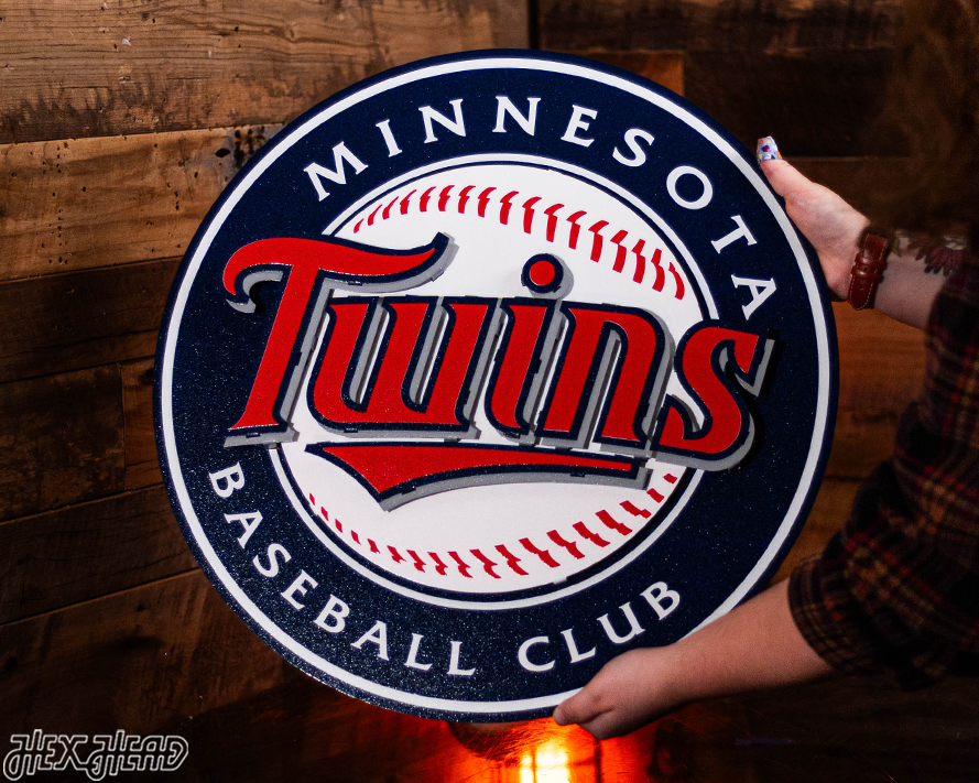 Minnesota Twins Crest 3D Metal Wall Art