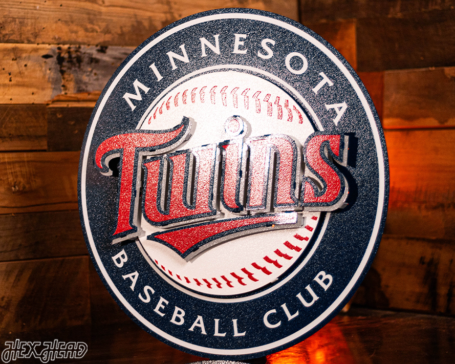 Minnesota Twins Crest 3D Metal Wall Art