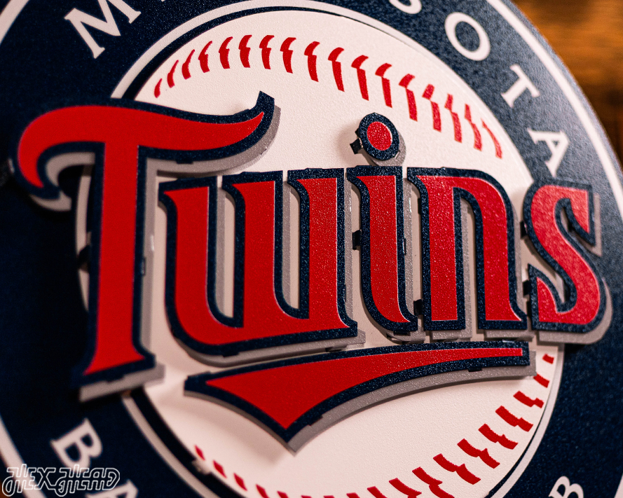 Minnesota Twins Crest 3D Metal Wall Art
