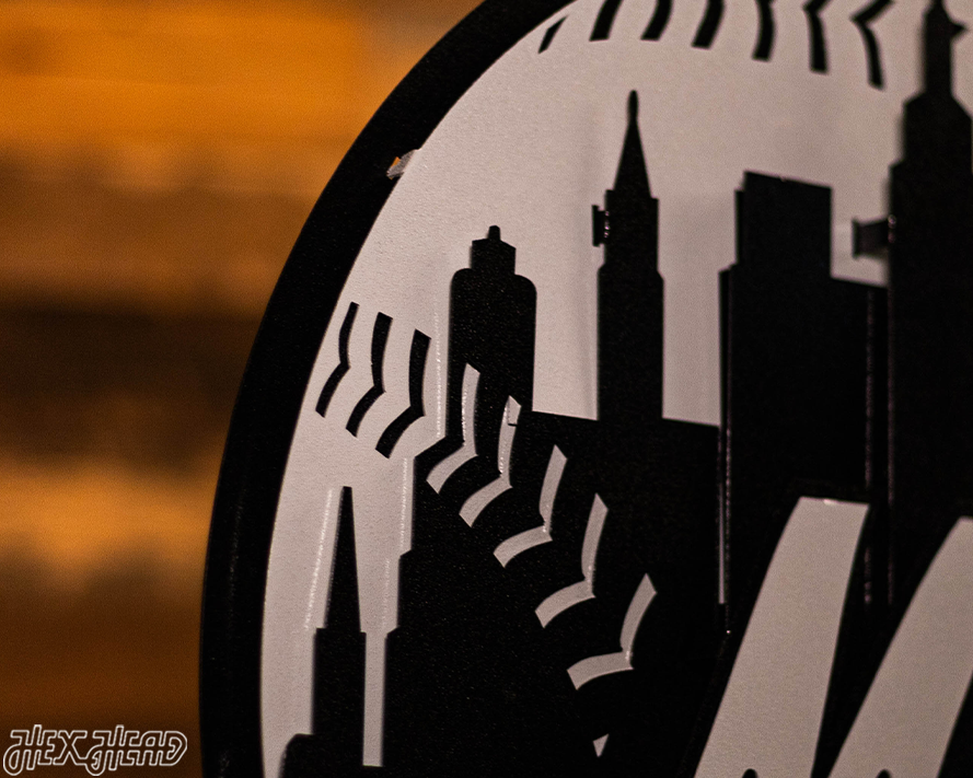 MONOCHROME - New York Mets Crest 3D Vintage Metal Wall Art