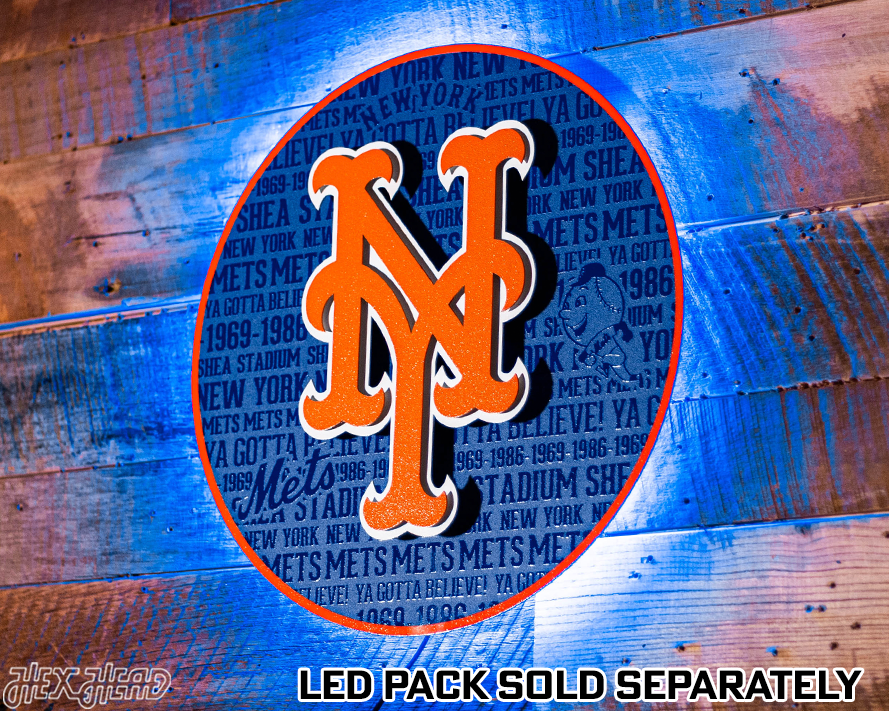 New York Mets CRAFT SERIES 3D Vintage Metal Wall Art