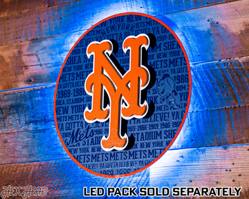 New York Mets CRAFT SERIES 3D Vintage Metal Wall Art