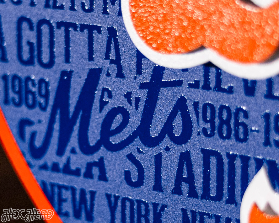 New York Mets CRAFT SERIES 3D Vintage Metal Wall Art