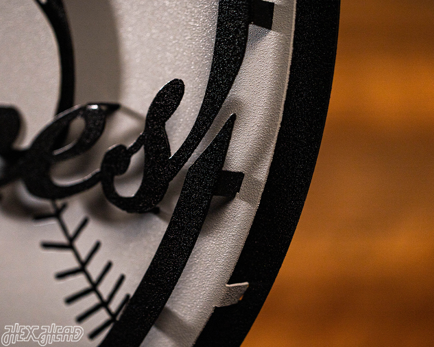 MONOCHROME -- New York Yankees "BAT AND HAT" 3D Vintage Metal Wall Art