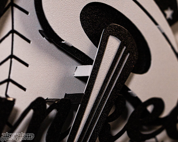MONOCHROME -- New York Yankees "BAT AND HAT" 3D Vintage Metal Wall Art