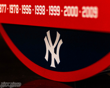 New York Yankees DYNASTY - World Series  Wins w/ Replaceable Icon Plate 3D Vintage Metal Wall Art