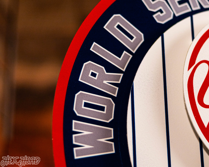 New York Yankees DYNASTY - World Series  Wins w/ Replaceable Icon Plate 3D Vintage Metal Wall Art