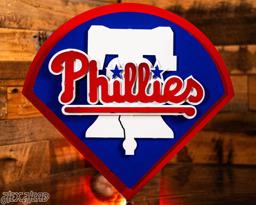 Philadelphia Phillies Crest 3D Metal Wall Art