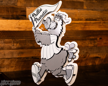 MONOCHROME -- Philadelphia Phillies "Phanatic" 3D Vintage Metal Wall Art
