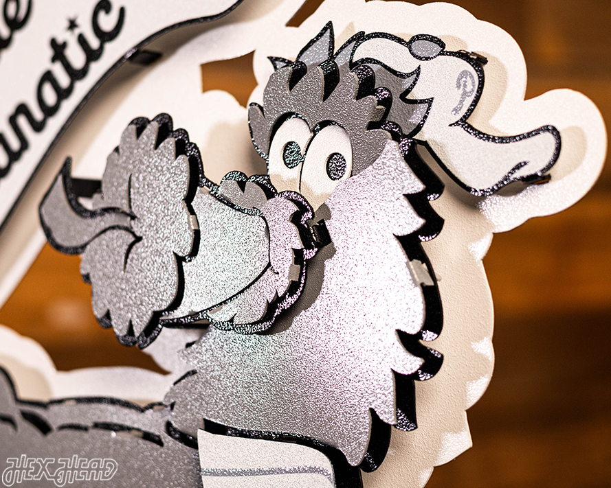 MONOCHROME -- Philadelphia Phillies "Phanatic" 3D Vintage Metal Wall Art