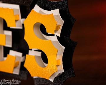 Pittsburgh Pirates Script Logo 3D Metal Wall Art
