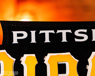 Pittsburgh Pirates Script Logo 3D Metal Wall Art