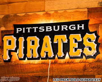 Pittsburgh Pirates Script Logo 3D Metal Wall Art