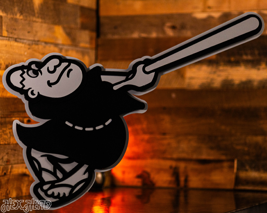 MONOCHROME - San Diego Padres "Swinging Friar" 3D Vintage Metal Wall Art