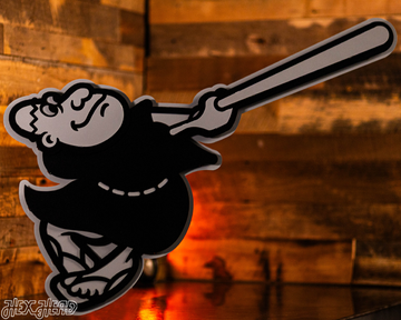 MONOCHROME - San Diego Padres "Swinging Friar" 3D Vintage Metal Wall Art